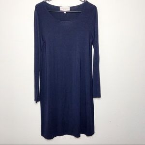 Philosophy Long Sleeve Basic Navy Dress